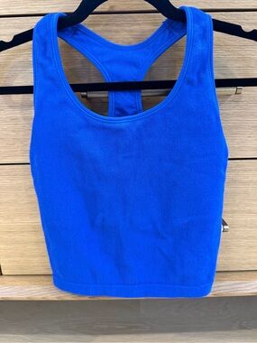 Bright Blue Racerback Crop Tank with shelf bra ( Target)
